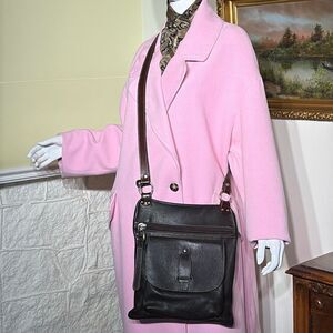 JMB Canada Kora Leather Crossbody Bag  
Brown